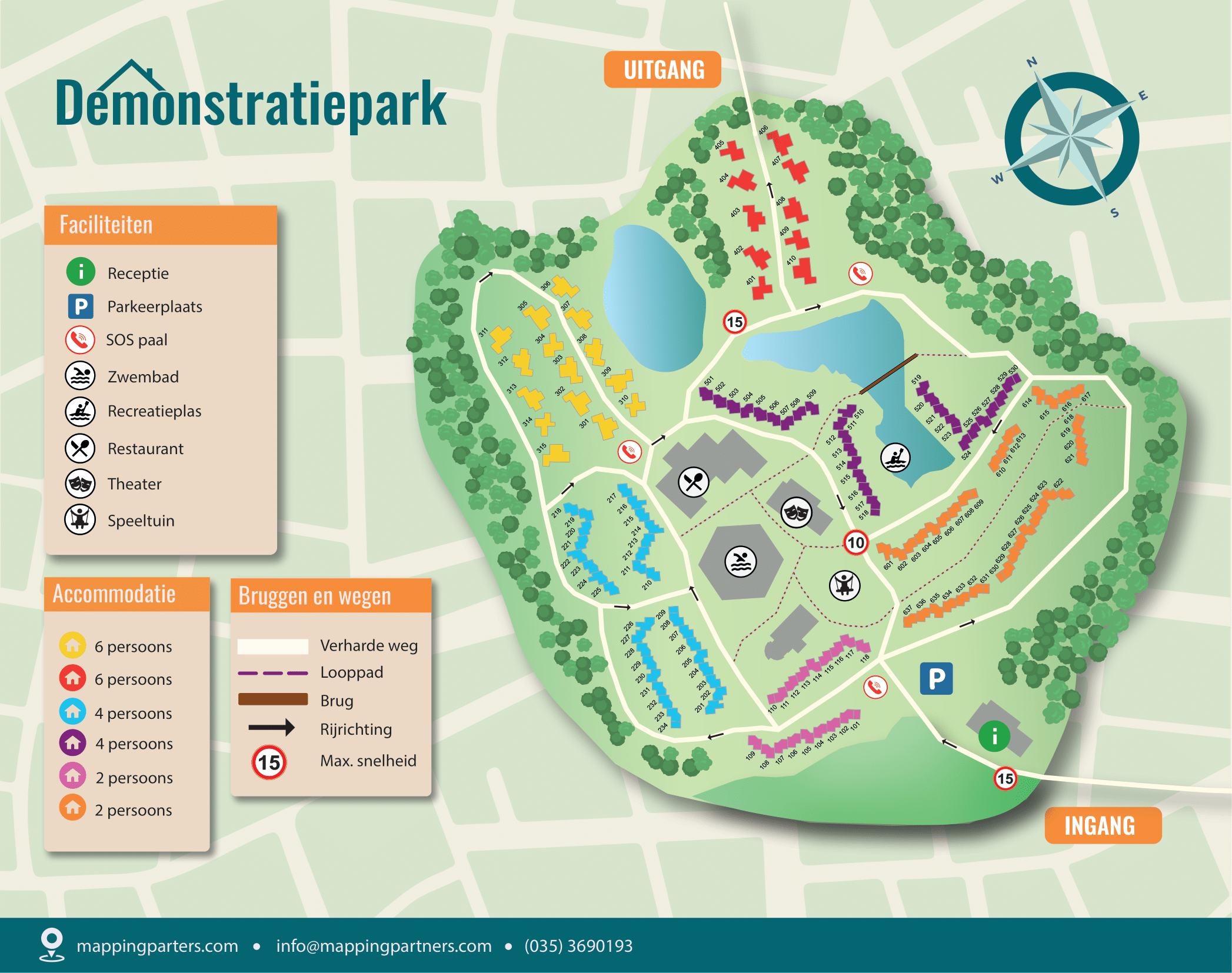 Plattegrond vakantiepark